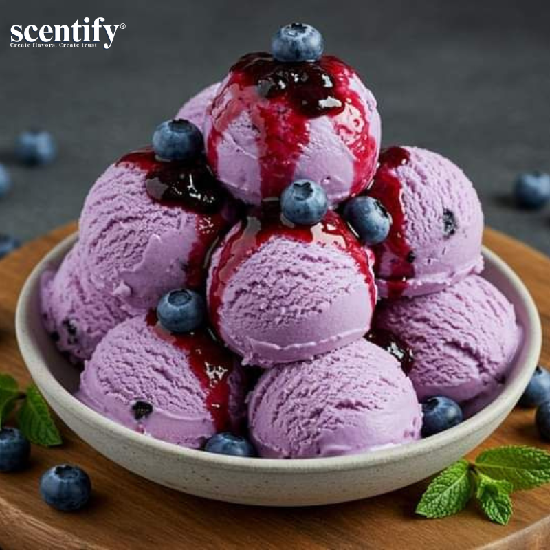Nhóm hương kem trái cây việt quất dùng trong dessert và đồ uống